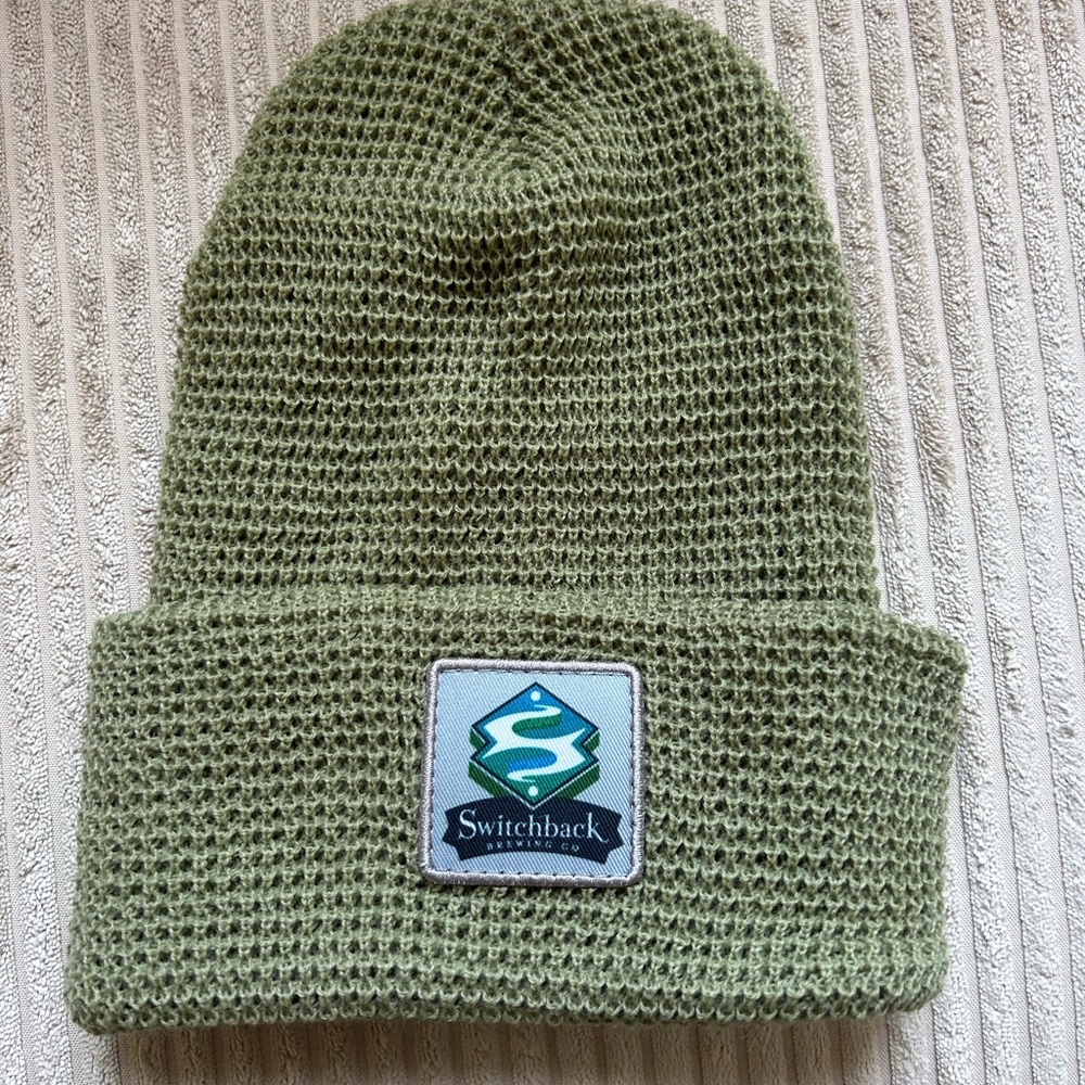 Switchback Green Knit Beanie